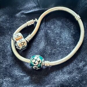 Pandora Silver and Green Charm Only - Bracelet sold separately